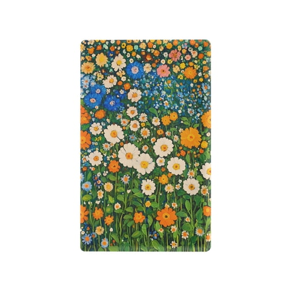 Yayeee Blank Wall Plate Cover 1-Gang 4.5"x2.7" Home Unused Decorative Outlet, Orange Floral Garden