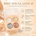 thumbnail image 3 of QunYou 4-Color Highlighter Eyeshadow Palette Pearl Shimmer Fine Texture Long-Lasting Buildable Color Eye Shadow Eye Makeup, 3 of 5
