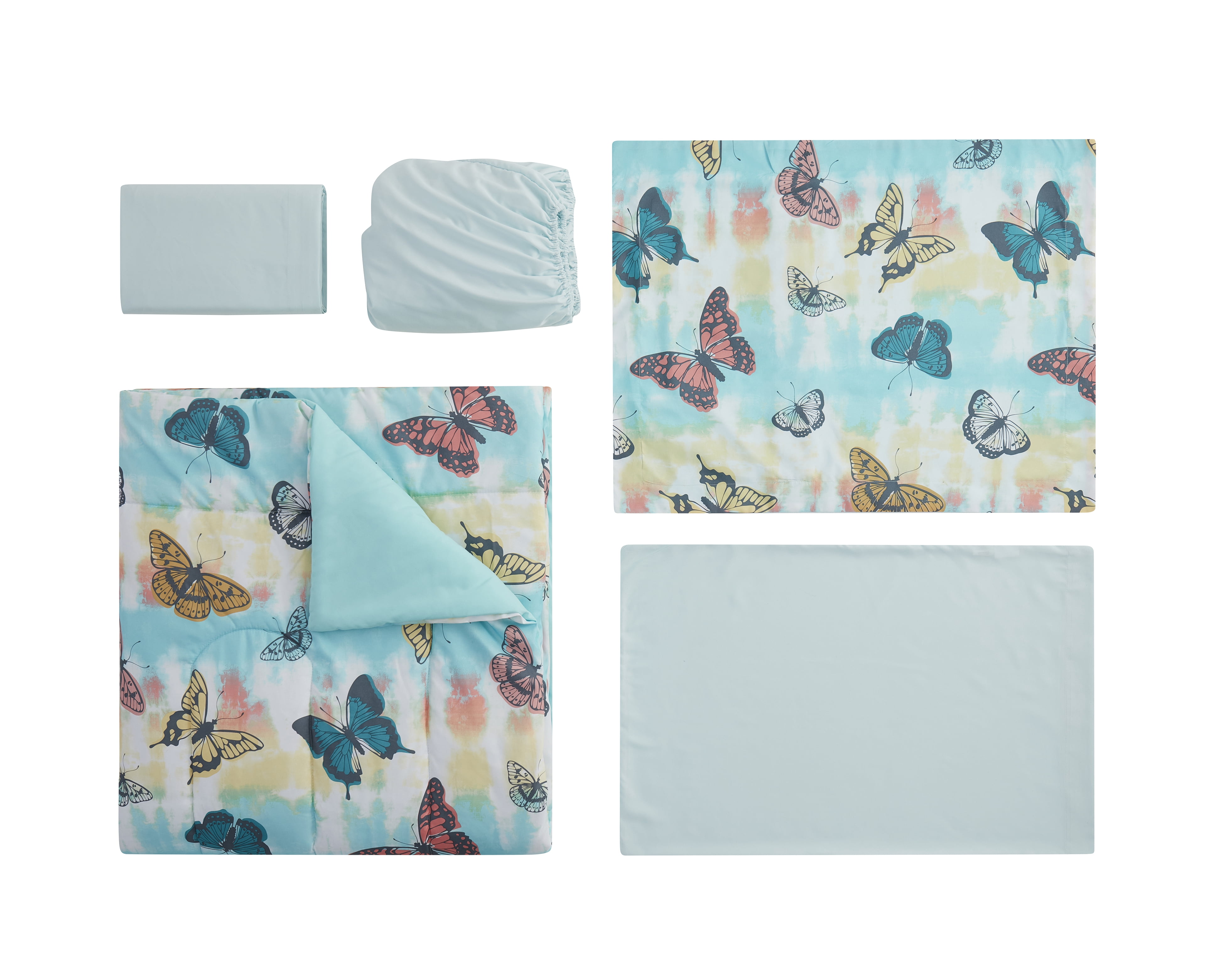 Your Zone Butterfly Bed-in-a-Bag Coordinating Bedding Set, Twin