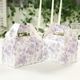 thumbnail image 4 of BalsaCircle 25 White Lavender Tote Gift Boxes Floral Printed Favor Holders Wedding Birthday Events Reception Catering Home Decorations Supplies, 4 of 8