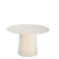thumbnail image 2 of AloaDecor DancyHome Outdoor Mid Century Modern Metal Single Round Coffee Table 24" - Chalk White, 2 of 5