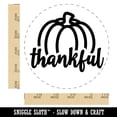 thumbnail image 2 of Thankful Pumpkin Thanksgiving Autumn Rubber Stamp for Scrapbooking Crafting Stamping - Large 1-1/4 Inch, 2 of 7