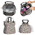 thumbnail image 2 of Pioneer Flower Floral Print Pattern Drawstring Lunch Bag Women - Drawstring Lunch Bag Insulated for Work Office - Stain-Resistant Large Lunchbags for Women with Multi-Pockets, 2 of 6