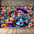 thumbnail image 6 of Floral Skeleton Mexican Festival Day of the Dead Banner for Celebration Cultural Event Party Decoration, 6 of 8