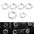 thumbnail image 1 of Xotic Tech 6pcs Centre Console AC Climate Control/Radio Volume Tune Switch Knob Surrounding Ring Decoration Covers Compatible with Ford F150 XLT 2016-2019 (Silver), 1 of 8