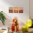 thumbnail image 6 of Colorful Ocean Sunset Abstract Beach Wall Art for Living Room Orange Red Warm Sunrise Artwork Bathroom Wall Decor Large Beach Posters Picture Over The Bed 12"x16"x3 Panels, 6 of 6