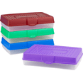thumbnail image 4 of Storex Large Plastic Pencil Box, Lightweight Storage Case for School Supplies, Art Materials, and Office Use, Grade School to College, Clear, 4 of 4
