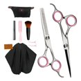 thumbnail image 4 of Pro Peluquería Peluquería Tijeras Cepillo de Pelo Capas Vestidos Juego de Tijeras - Rosa Rosado Baoblaze Tijeras De Peluqueria, 4 of 8