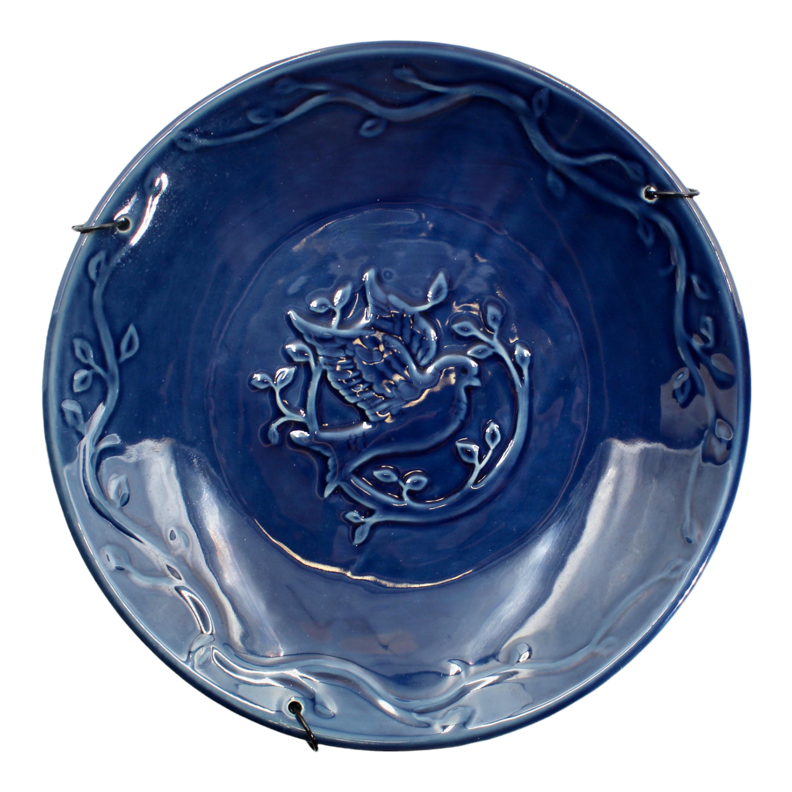 Backyard Essentials Bird Bath Hanging Birdbath Blue Bluebird for Bird Feeders