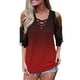 thumbnail image 1 of Camisetas gráficas para mujer, camiseta de manga corta con empalme de encaje con estampado informal Vintage, blusa cruzada holgada con hombros descubiertos Pompotops hkajfhjk468115, 1 of 4