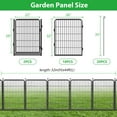 thumbnail image 5 of Jhsomdr Decorative Garden Fence with Gate 44ft (L)×32in (H) Heavy Duty Metal Fence Outdoor Wire Fence No Dig Fence Panel Animal Barrier Garden Fencing for Yard Landscape, 5 of 9