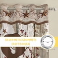 thumbnail image 6 of Retro Farmhouse Kitchen Curtains Window Panels, Country Star Berries Text Wooden Grain Insulated Window Treatment Curtain, Grommet Curtains for Bedroom/Living Room/Bathroom, 2 Piece 42"Wx63"L, 6 of 8