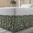 thumbnail image 1 of Geek Bed Skirt, Repeating Pattern with Stack of Books Combined with Hearts Coffee and Nerd Glasses, Elastic Bedskirt Dust Ruffle Wrap Around for Bedding Decor, 4 Sizes, Multicolor, by Ambesonne, 1 of 2