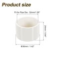thumbnail image 2 of 4Pack Pipe End Cap Fitting, 1.3" Furniture Grade Pipe End Cap Plug Adapter Pipe Plug Socket Fittings for Sewer Drain Pipe Connections, Garden DIY, White, 2 of 5