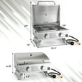 thumbnail image 3 of Costway Silver Propane Gas Grill with Lid and Hadle Top Thermometer, 3 of 10
