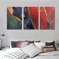 thumbnail image 3 of nygtbtfer Abstract Gold and Red Marble Wall Art Alcohol Ink Canvas Pictures Office Wall Decor Modern Brown Fluid Print Paintings Living Room Bedroom Artwork Kitchen Home Decoration 12x16x3pcs, 3 of 4