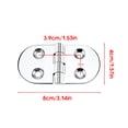 thumbnail image 3 of Bisagra de la puerta Espejo de acero inoxidable Espejo pulido Correa de piso Bisagras Cubiertas de motor reemplazables Accesorios de hardware Piezas Ventana Advancent TO001141-00, 3 of 6