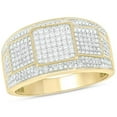thumbnail image 3 of Pompeii 1Ct TW Diamond Men's Ring 10k Yellow Gold 12mm Wide (G/H,I2-I3), 3 of 5