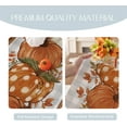 thumbnail image 3 of Pumpkin Leaves Fall Table Runner, Buffalo Plaid Autumn Thanksgiving Harvest Farmhouse Style Table Decoration for Dining, Party, Holiday - 13x36 Inch, Grey Blue, 3 of 6