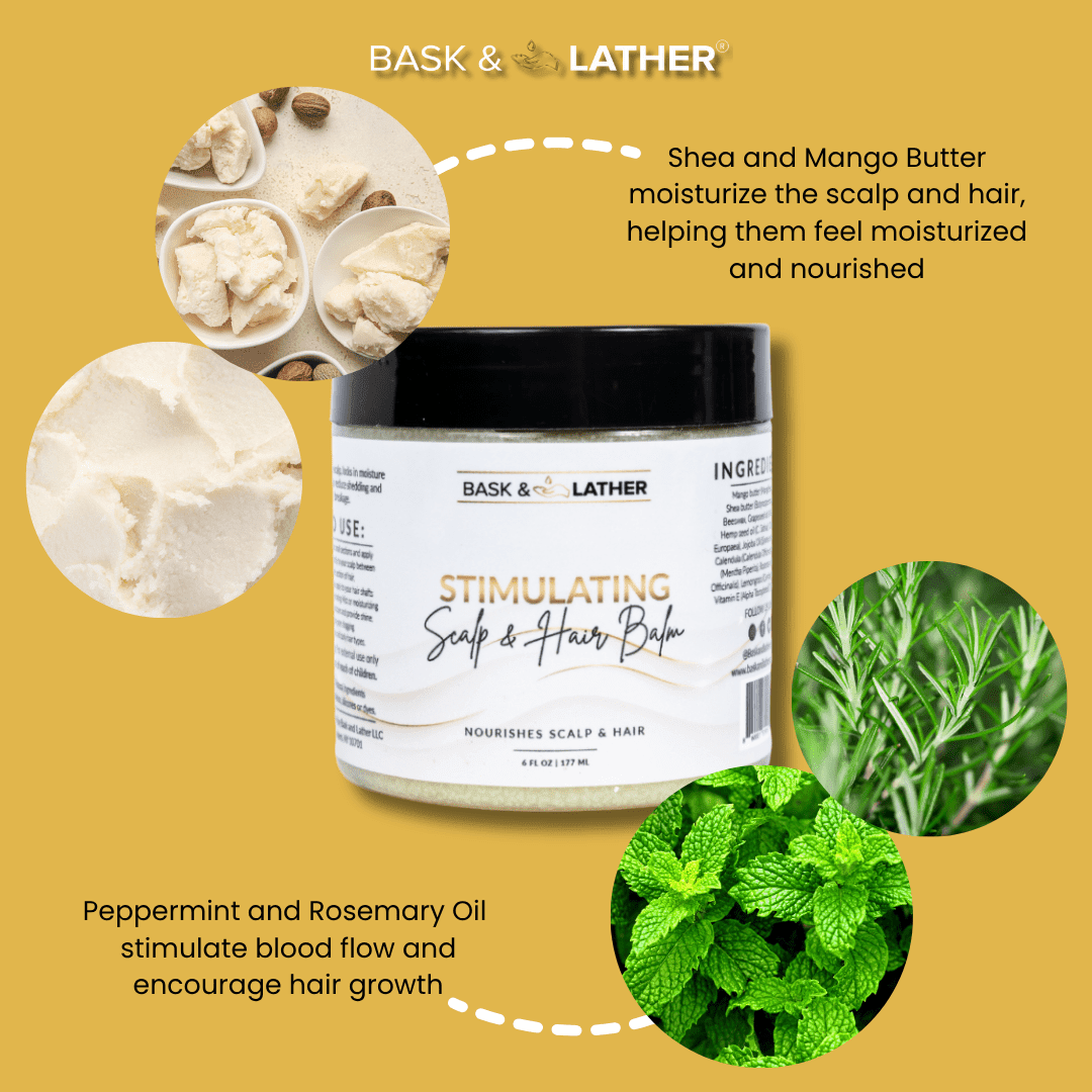 Bask & Lather Scalp & Hair Balm 6 oz
