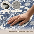 thumbnail image 6 of ODIKA 4'x6' Washable Area Rug Non-Slip, Chair-Friendly, Flatwoven Ocean Border Motif Scattered Symmetrical Animals Turtle Nautical Playful for Home Office, Under Desk, 6 of 7