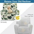 thumbnail image 4 of HELLHERO Monstera Print Lazy Boy Chair Covers for Reclining Chair Breathable Skin Friendly Recliner Couch Covers That Stay in Place Dust-proof Washable, 4 of 8