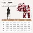 thumbnail image 3 of KLL Buffalo Plaid Love And Gnome Print Women's Long Sleeve Pajamas with Pants Sleepwear Loungewear 2 Set-Medium, 3 of 7