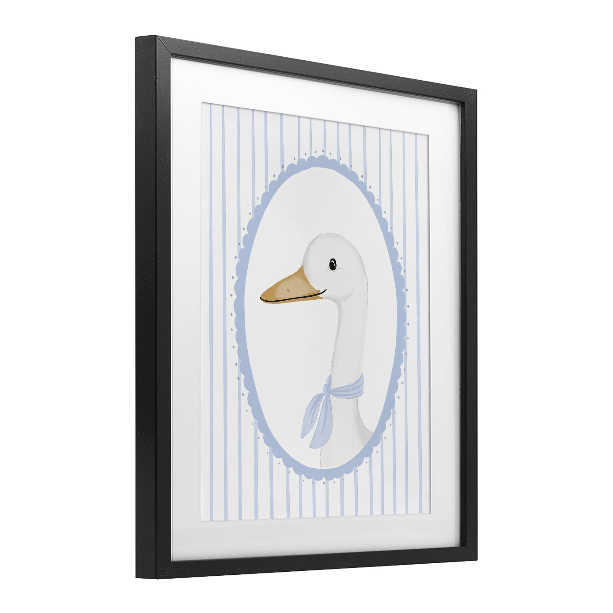 Stupell Industries Dainty Bordered Duck Black Framed Print Under Glass, design by Cherrywood Lane