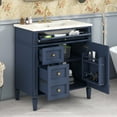 thumbnail image 3 of 30'' Bathroom Vanity with Top Sink, Modern Bathroom Storage Cabinet with 2 Drawers and a Tip-out Drawer, Single Sink Bathroom Vanity, 3 of 19