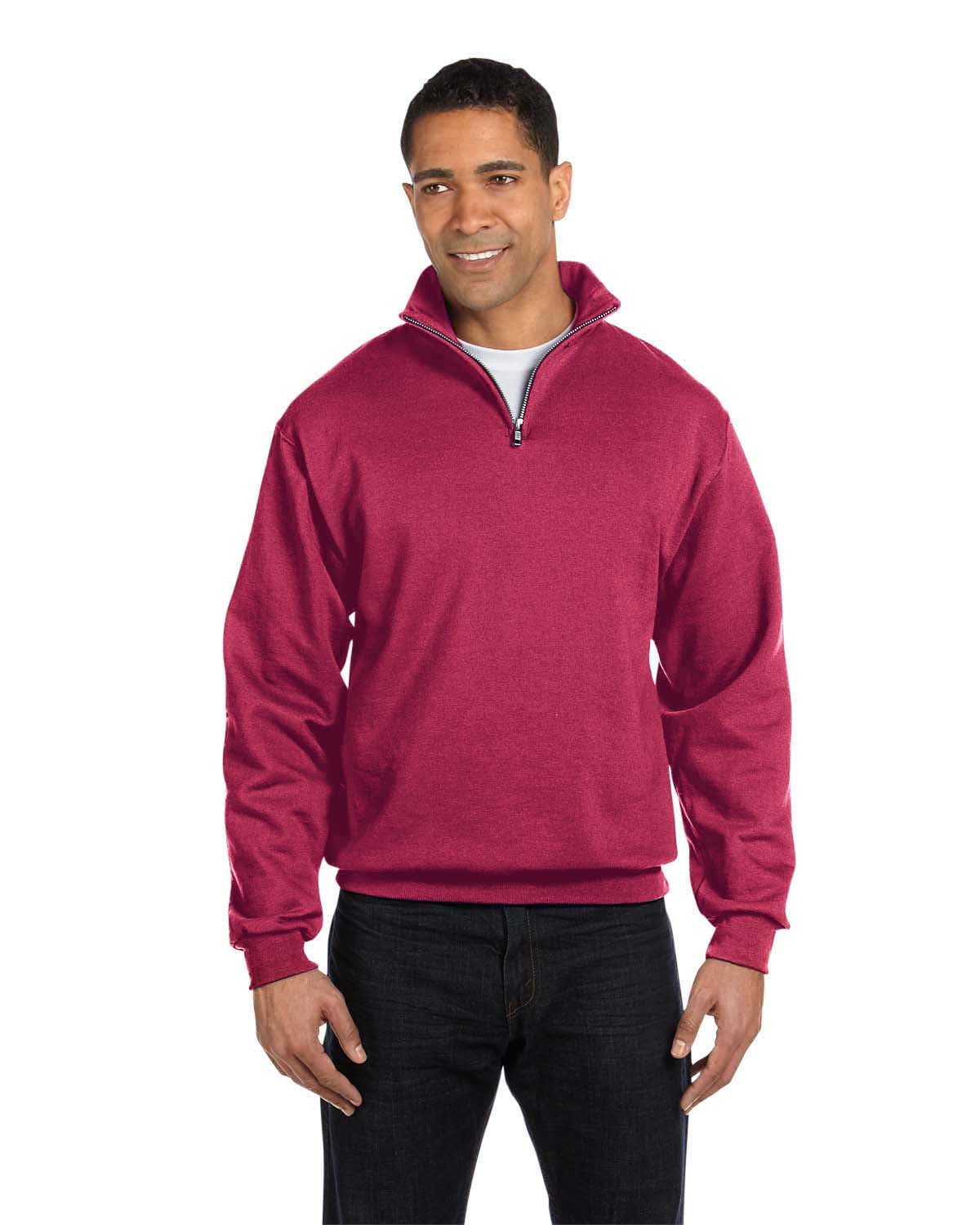 Quarter zip cadet collar sweatshirt Clearance