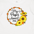 thumbnail image 4 of Inktastic My Pops Loves Me with Sunflower Wreath Boys or Girls Baby T-Shirt, 4 of 5