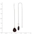 thumbnail image 4 of Diamond2Deal 925 Sterling Silver Dark Olivine Crystal Teardrop Threader Earrings for Women (L- 3 inch, W- 0.36 inch), 4 of 6
