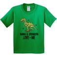 thumbnail image 3 of Inktastic Nana and Grandpa Love Me Dinosaur Grandson Youth T-Shirt, 3 of 5