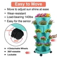 thumbnail image 5 of StarQualityBargain Vertical Planter 5-Tier Stackable System - Indoor/Outdoor Garden Kit for Strawberries, Herbs, Vegetables (Beginner-Friendly Design), Teal, 5 of 6