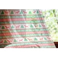 thumbnail image 2 of Christmas Tulle Curtains with Rod Pocket, Knit Style Graphic Reindeer Star and Snowflake Holiday Family Theme, Sheer Drape for Wedding Party 2 Panels, 7 Sizes, Red Green White, by Ambesonne, 2 of 3