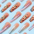 thumbnail image 3 of Blue Edge French Gradient Contrast Leopard Print Nail Tips, 3 of 5
