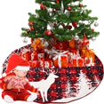 thumbnail image 1 of Coxeer Christmas Tree Mat Round Elk Pattern Fashion Xmas Tree Skirt Tree Base Cover, 1 of 10