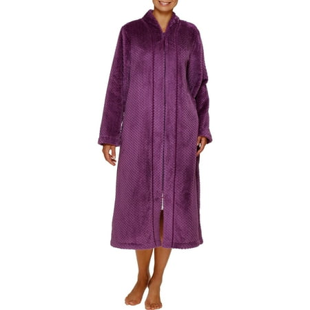 Celestial Dreams - Women's Cozy Plush Zip Front Long Sleeve Robe ...