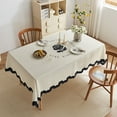 thumbnail image 5 of Extra Large Tablecloth 55x39 Inch Washable Cotton Farmhouse Pld Table Cover - Big Rec Dining Table Cloth For Restaurant Patio Picnic Party Outdoor Indoor Use Durable Fabric, 5 of 5