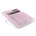 thumbnail image 3 of Calculadora Acrílica EXPUTRAN Rosa con Soporte Batería y Energía Híbrida Solar 12 Dígitos, 3 of 3