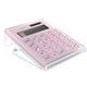 thumbnail image 3 of Calculadora Acrílica EXPUTRAN Rosa con Soporte Batería y Energía Híbrida Solar 12 Dígitos, 3 of 3