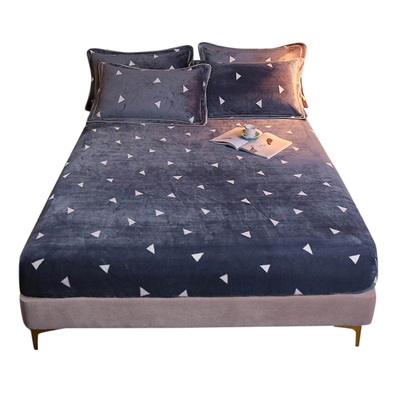 Warmth Heating Micro Fleece Extra Soft Cozy Velvet Plush Fitted Sheet Daily Necessities Com Warmth Heating Micro Fleece Extra Soft, Fleece King Bed Sheets
