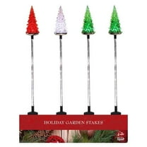 Alpine 9106259 33 in. Solar Multi Color Christmas Tree Garden Stake - Pack of 16