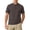Mens Shirts Coffee, variant on Men's Linen Shirt Henley Standing Collar Short Sleeve Breathable Lightweight Casual Tops Father's Gift,M-5XL