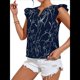thumbnail image 2 of Blusas de Verano para Mujer, Elegantes, Informales, de Corta y con Estampados. Azul Oscuro L, 2 of 9