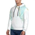 thumbnail image 3 of Sikiie Gold Lines Marble Watercolor Men's Hoodie, Essentials Hoodie, Sweatshirt, Pullover Hooded Sweatshirt for Men-Small, 3 of 7