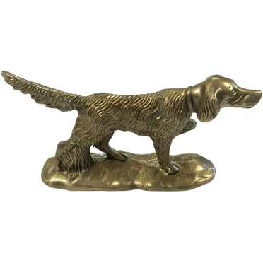 6" Solid Brass Pointer Hunting Dog Paper-Weight Desk Ornament