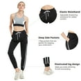 thumbnail image 2 of PULI Women's Pants Running Jogger Sweatpants with Pockets （Black M）, 2 of 7