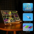thumbnail image 3 of Deago Acrylic Dry Erase Board with Light, 7.9 X 7.9" Led Note Board with Colors, Light Up Dry Erase Board with Adjustable Stand, Led White Board with 7 Pen for Office School Home, 3 of 8