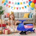 thumbnail image 2 of Ktaxon Electric Wiggle Car with Pedal for Kids, 2 Speed Ride-On Car Toy, 12V Rechargeable Battery, Anti-Rollover, Flashing Wheels, Bluetooth, Colorful lights, for Ages 3+, Blue Pink, 2 of 9